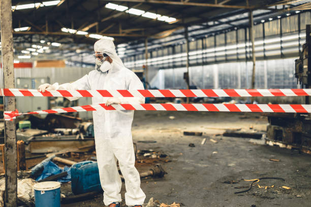 Professional Biohazard Cleanup technician working in Worthington, OH